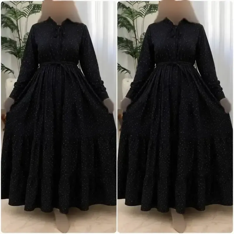 پیراهن برفی زنانه جنس بوگاتی رنگ مشکی سایز فری 38 تا 46