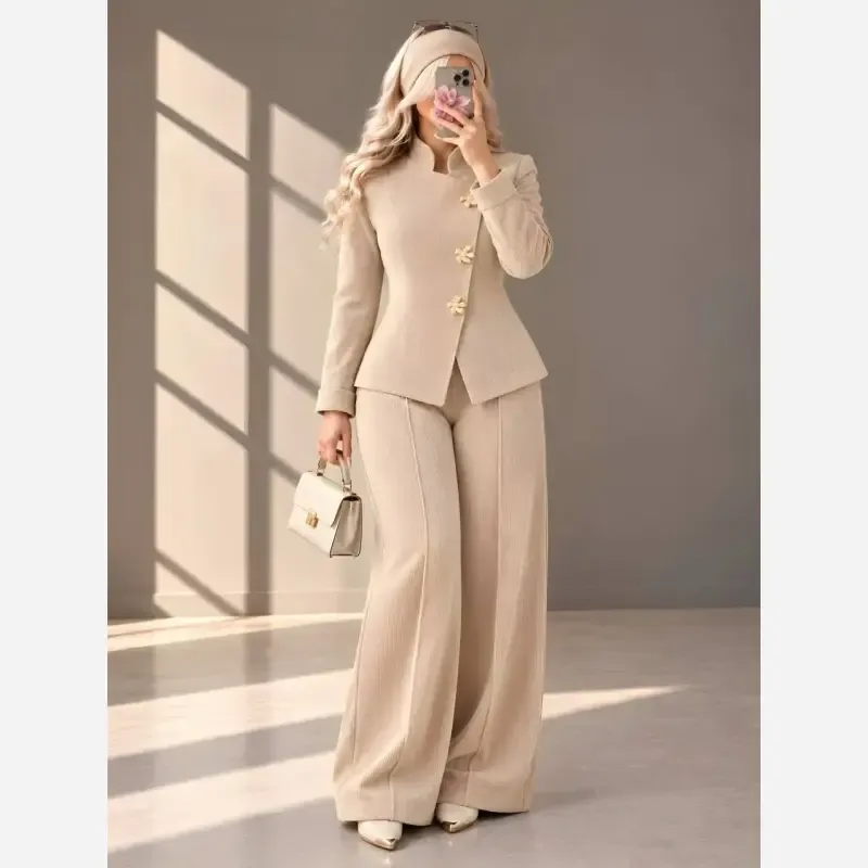 کت و شلوار زنانه مخمل کبریتی ترک درجه یک سایزبندی و رنگبندی متنوع