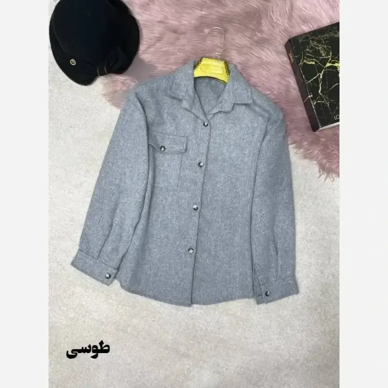 کت پشمی فوتر زنانه مدل نورا رنگ مشکی و شکلاتی و طوسی سایز فری 38 تا 46